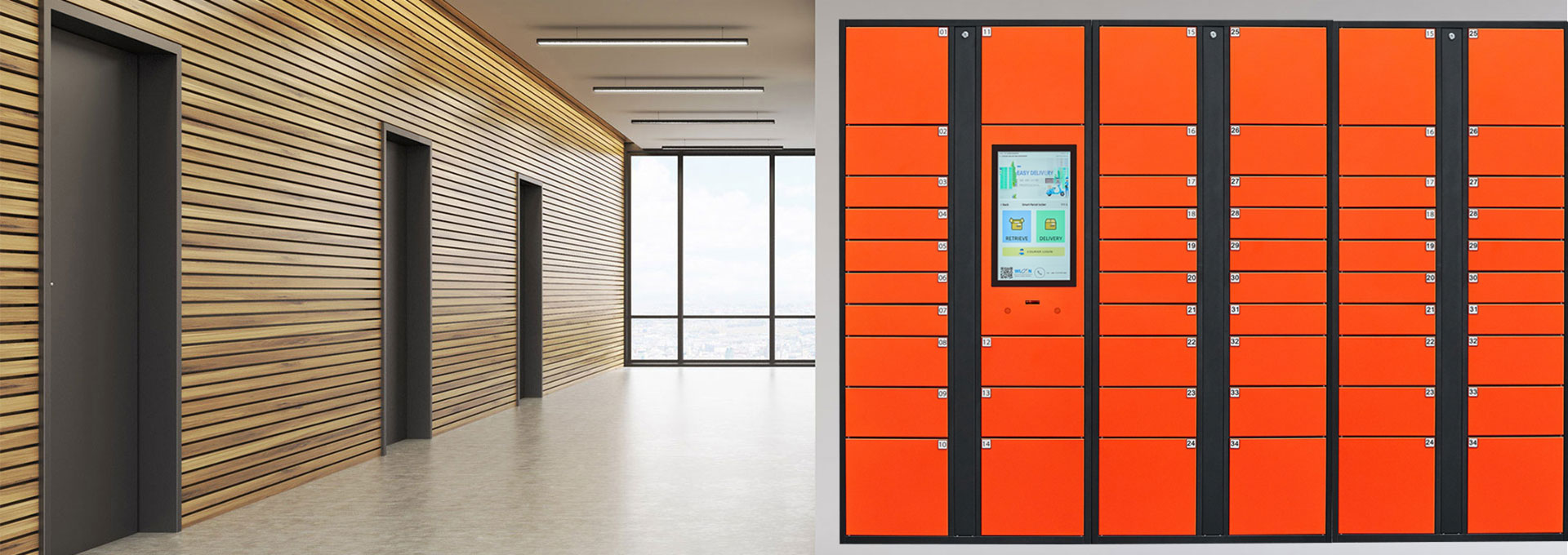 定制38门 21.5寸 屏快递柜